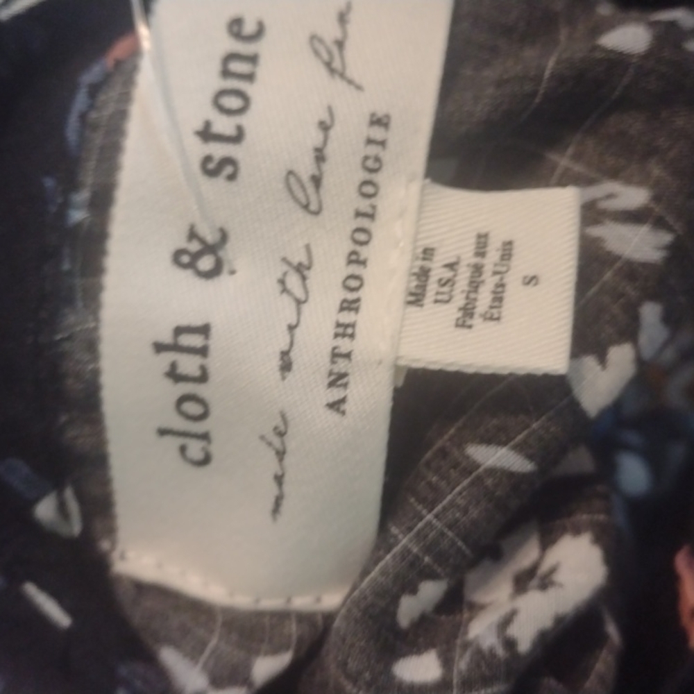 Anthropologie cloth & stone floral top size small - Picture 8 of 9